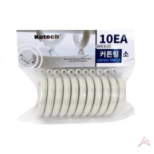 커튼고리 샤워커텐 아이보리 미니 고리링 10EA (3mVir)