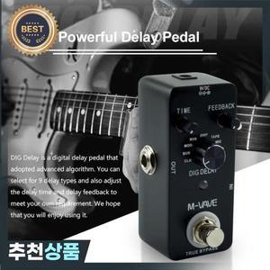 M-VAVE DIG DELAY 디지털 딜레이 기타 이펙트 페달 9 개의 트루 바이패스