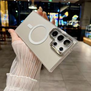 갤럭시 S25 울트라 케이스 S24 S23 울트라 S 25 플러스 S23FE 케이스 Magsafe 마그네틱 백 전화 커버