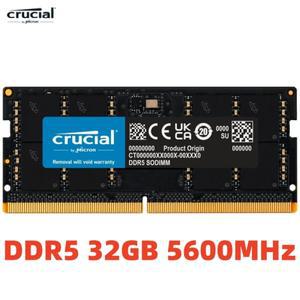 Crucial RAM 노트북 메모리, 32GB DDR5 5600MT/s (또는 4800MT/s) CT32G56C46S5