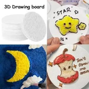 어린이용 3D 드로잉 매직 캔버스 스펀지, DIY 페인팅 페이퍼, 3D 아트 드로잉 페이퍼, 10 개, 100