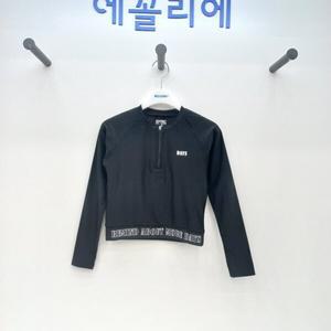 [에꼴리에]반집업 크롭 래쉬가드티(23B0461_BK)