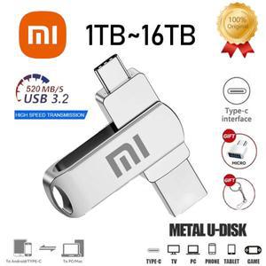 샤오미 USB 3.2 초고속 전송 타입 C, 금속 디스크, 방수 휴대용 메모리, 플래시 16TB