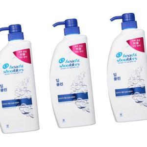 딥클린 피앤지 헤드앤숄더 850ml 3묶음 샴푸