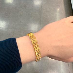 순금 24k 금 W 볼륨 남자 신형 팔찌 18.75g(5)+18k 잠금장치 디자인 선물