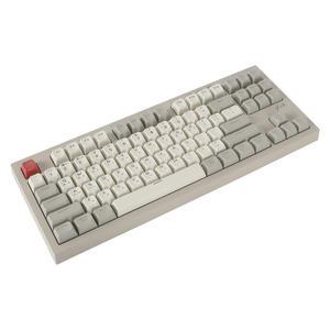 지클릭커 OFFICEPRO WK50 사일런스 M RGB 무소음 방수 무선 블루투스 87 Retro Cappuccino 키보드