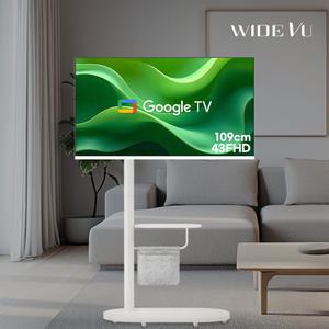 와이드무빙뷰 화이트에디션 타원형 삼탠바이미 셋트 43인치 FHD 스마트 이동식 TV 셋트