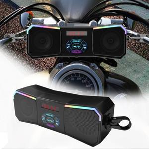 오프로드 오토바이 스피커 12V 무선 스테레오 오디오 시스템 핸들 바 마운트 MP3 플레이어 AUX in USB FM