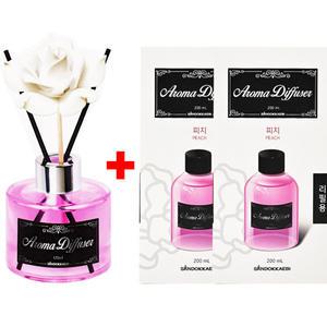 산도깨비 아로마 디퓨져 피치향 용기 + 리필2개 용기130ml + 리필200ml 2개 794289