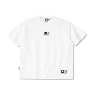[스타터 블랙라벨] 스타 자수 반소매 티셔츠 (화이트)