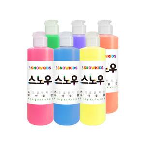 [SNOWKIDS] 엄마표미술놀이 스핑 스노우물감250ml 6색세트 유아물감 퍼포먼스