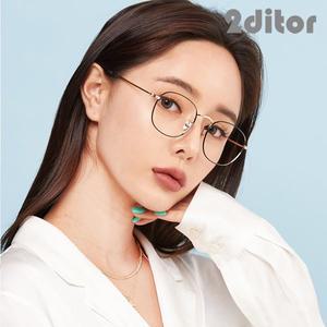[투디터]남성 여성 공용 안경 티타늄 사각 라운드 시그니처 안경테