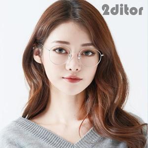 [투디터] 남 여 공용 패션 7g 가벼운 투아이 오버사이즈 베타 티타늄 동글이 안경테