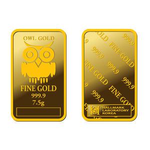 [아울골드] 부엉이 순금 골드바 7.5g+쇼핑백 LS-MnM원자재 999.9% 포나인 24K