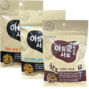 아침애 수제사료200g x 3종세트(한우,오리,피부)