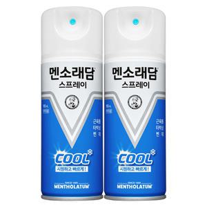 멘소래담 스프레이 쿨 180mlx2개 쿨타입 타박상 통증완화 뿌리는 에어파스
