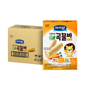 아이얌 구워만든 순곡물바 당근 6개