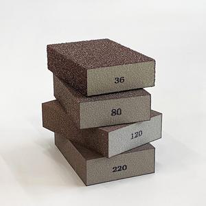 샌딩스펀지 페파 스펀지사포 샌딩블럭 연마 녹제거 목공 DIY 36방 80방 120방 220방