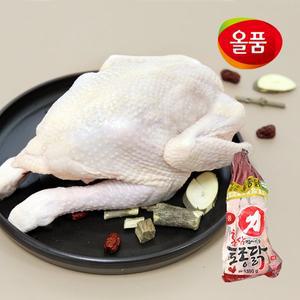 [올품] 홍삼먹인 토종닭(16호) 2수 (1,550gx2수)+부재료 2팩 증정