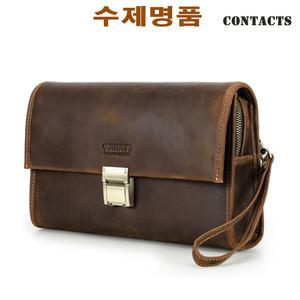 수제명품 CONTACTS 통가죽 남성 클러치백 손가방 맨스백 일수가방  MC104 대용량
