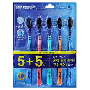 2080 덴탈클리닉 더블액션 미세모 5+5 칫솔
