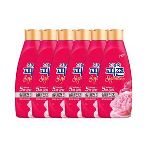 피죤 고농축 시그니처 섬유유연제 용기, 플라워페스티벌, 1L, 6개