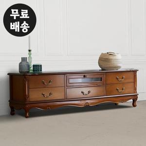 로사 마호가니 원목 엔틱 2단 거실장 고급 티비 tv다이