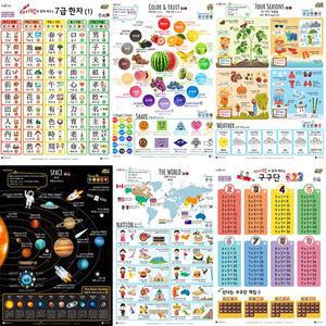 [보리보리/세이펜]주제별세이포스터 / 세이펜포스터 세이펜차트 한글 한자 구구단 지도 색깔