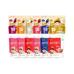 [퓨어잇] 쌀과자 떡뻥 6봉+과일링 6봉 (랜덤)