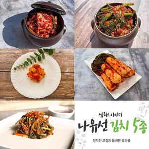 나유선 김치 5종 깍두기1kg