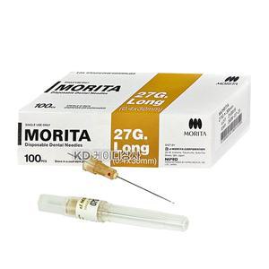 [기타]모리타 덴탈니들 27g 30mm Long 100개입 일회용 주사침 치과용 마취니들 국소마취