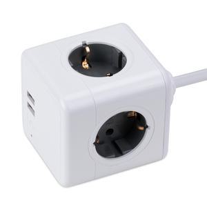 파워큐브V2 4구 USB 익스텐디드 멀티탭, 화이트, 1.5m, 1개