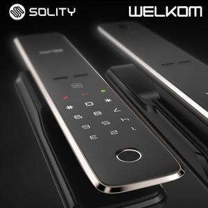 [전국시공] 웰콤 지문인식 푸시풀 WP-4500B 카드키2개+번호키 [미는문에도 가능] 블루투스(옵션) 0초바로잠금 0.9초 지문인증 도어록 푸시바잠금 현관문 디지털도어락