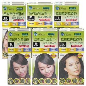 다바찌 트리트먼트 칼라 실크 인텐시브 PPD없는 새치 염색약 2개 선택형