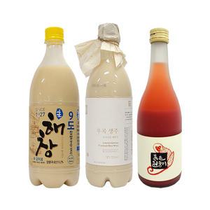 더수을 전통 막걸리 세트 해창9도, 우곡생주, 붉은원숭이 막걸리(라면 5종 1개 랜덤)
