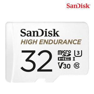 [샌디스크]하이 엔듀런스 MicroSD 32GB 32기가 4K UHD 블랙박스 CCTV 지속촬영최적 마이크로SD카드 SDSQQNR