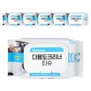 [혜택가16,030원]불스원 다용도크리너티슈 70매, 6개