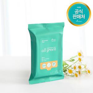 [공식] 아리얼 클린앤세이프 올그린 데일리 페미닌 와입스_20매