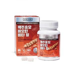라이프허브 맥주효모 비오틴 비타정 6통(360정) 12개월분