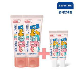 1450 고불소 주니어치약 복숭아향 60g+미니15g x2개