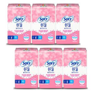 바디피트 한결 팬티라이너 롱(무향) 40P x 6개 쏘피