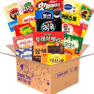 과자꾸러미 탕비실 과자박스 대용량 단체간식 군것질거리 벌크 선물 박스 교회 사무실 모음