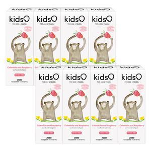 [유통기한 임박] 2080 키즈오 알파 라스베리 저불소 치약 (3세 이상), 80g, 8개