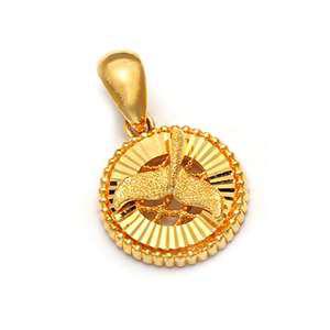24K 순금 원형 고래꼬리 소 펜던트 3.75g (1돈)