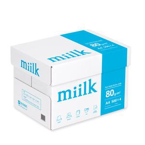 한국제지 Miilk A4 복사용지 80g 1box2000매