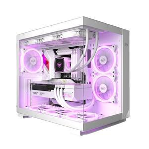 피씨스토어 화이트 감성 어항 PC 라이젠5 7500F RTX5060 360 수냉쿨러 영상편집 (32GB, M.2 1TB)