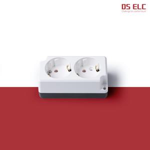 DS이엘씨 접지 노출콘센트 2구 나사타입 연선용 국산 콘센트 인테리어 공사 산업용