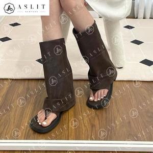 [기타][애슬릿] 와이드 쪼리 워머 미들 삭스 통 폴딩 여름 부츠