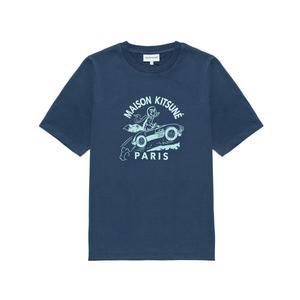 남성 레이싱폭스 티셔츠 잉크블루 MM00109KJ0118-P476