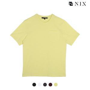 [닉스]남성 26수 오가닉 싱글 포켓 티셔츠_FNOMCTR103P